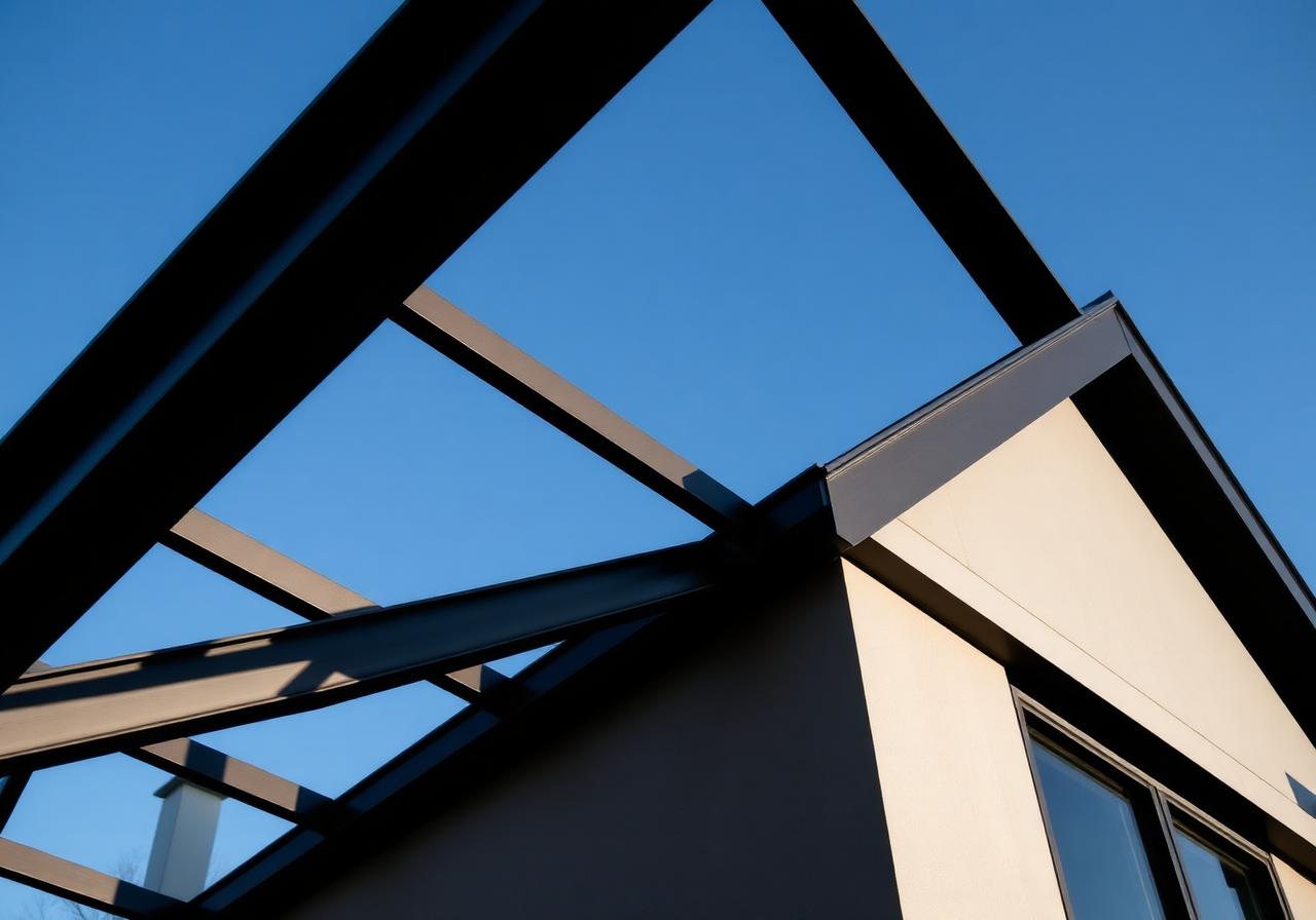 A custom home under construction